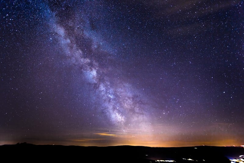 Traveler under the stars